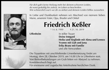 Traueranzeigen Von Friedrich Ke Ler Trauer Flz De