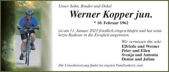 Traueranzeigen Von Werner Kopper Trauer Flz De