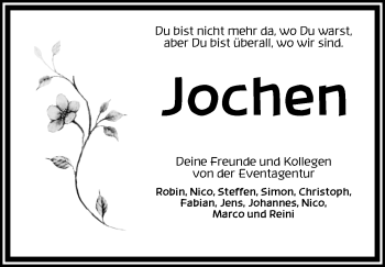 Traueranzeige von Jochen  von Dinkelsbühl/ Feuchtwangen