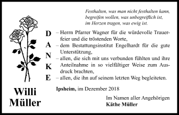 Traueranzeige von Willi Müller von Neustadt/ Scheinfeld/ Uffenheim