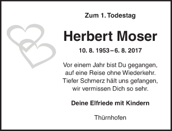 Traueranzeige von Herbert Moser von Dinkelsbühl/ Feuchtwangen