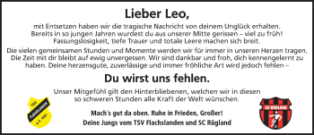 Traueranzeige von Leo  von Ansbach