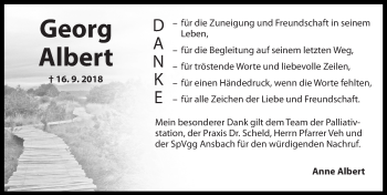 Traueranzeige von Georg Albert von Ansbach