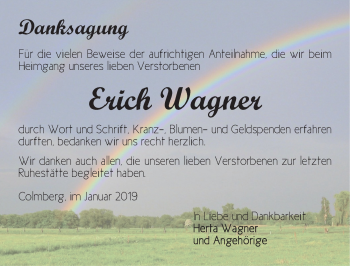 Traueranzeige von Erich Wagner von Ansbach