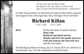 Traueranzeige von Richard Kilian von Neustadt/ Scheinfeld/ Uffenheim