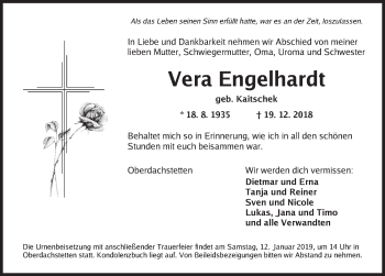 Traueranzeige von Vera Engelhardt von Ansbach