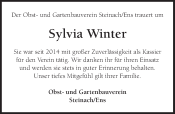 Traueranzeige von Sylvia Winter von Rothenburg