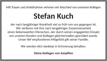 Traueranzeige von Stefan Kuch von Ansbach