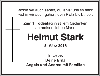 Traueranzeige von Helmut Stark von Dinkelsbühl/ Feuchtwangen