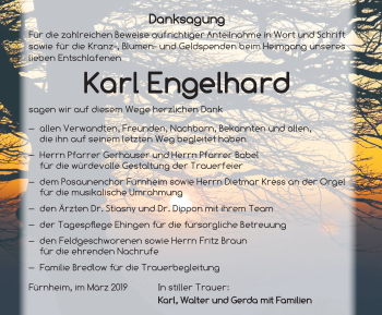 Traueranzeige von Karl Engelhard