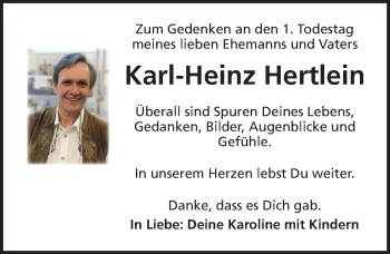 Traueranzeige von Karl-Heinz Hertlein von Dinkelsbühl/ Feuchtwangen