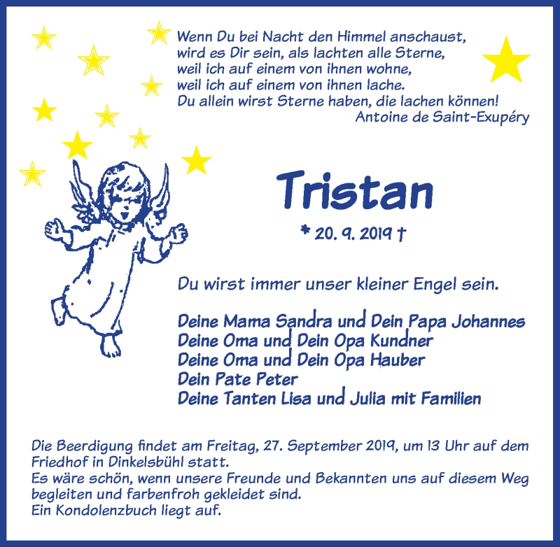 Traueranzeigen Von Tristan Trauer Flz De