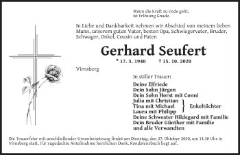 Traueranzeige von Gerhard Seufert von Ansbach