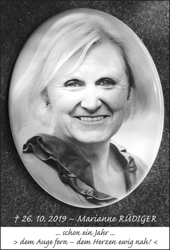 Traueranzeige von Marianne Rüdiger von Ansbach