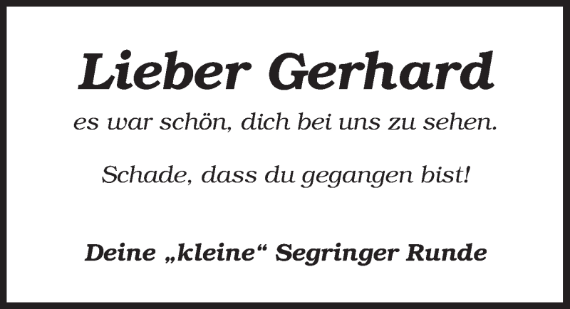  Traueranzeige für Gerhard Bauer vom 28.11.2020 aus Dinkelsbühl/ Feuchtwangen