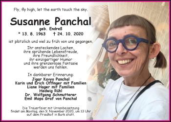 Traueranzeige von Susanne Pancha von Dinkelsbühl/ Feuchtwangen