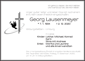 Traueranzeige von Georg Lausenmeyer von Dinkelsbühl/ Feuchtwangen