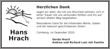 Traueranzeige von Hans Hrach von Ansbach