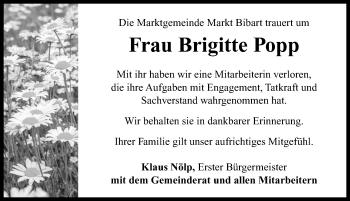 Traueranzeige von Brigitte Popp von Neustadt/ Scheinfeld/ Uffenheim