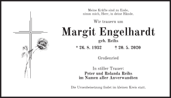 Traueranzeige von Margit Engelhardt von Dinkelsbühl/ Feuchtwangen