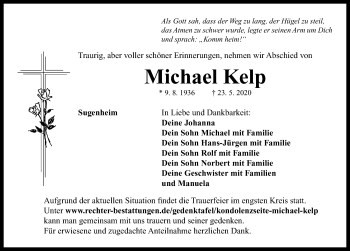 Traueranzeige von Michael Kelp von Neustadt/ Scheinfeld/ Uffenheim