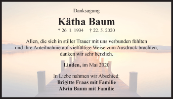 Traueranzeige von Kätha Baum von Neustadt/ Scheinfeld/ Uffenheim