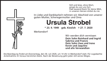 Traueranzeige von Ursula Strobel von AB