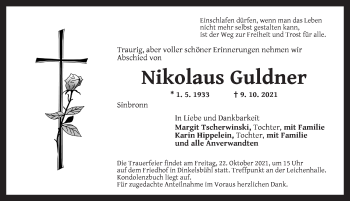 Traueranzeige von Nikolaus Guldner von Dinkelsbühl/ Feuchtwangen