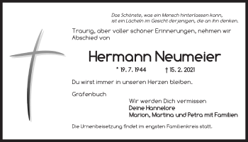 Traueranzeige von Hermann Neumeier von Ansbach