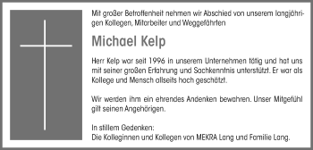 Traueranzeige von Michael Kelp von Neustadt/ Scheinfeld/ Uffenheim