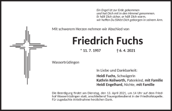 Traueranzeige von Friedrich Fuchs