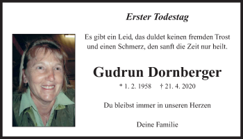 Traueranzeige von Gudrun Dornberger von Neustadt/ Scheinfeld/ Uffenheim