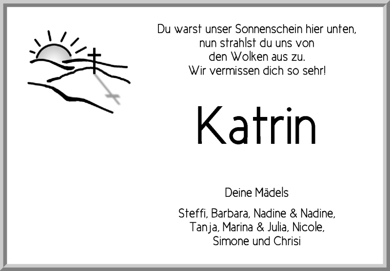  Traueranzeige für Katrin Prümmer vom 23.04.2021 aus Neustadt/ Scheinfeld/ Uffenheim