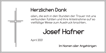 Traueranzeige von Josef Hafner von Dinkelsbühl/ Feuchtwangen