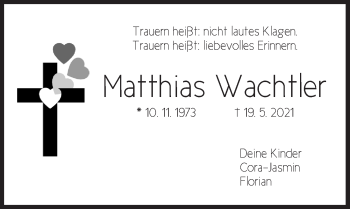 Traueranzeige von Matthias Wachtler von Ansbach