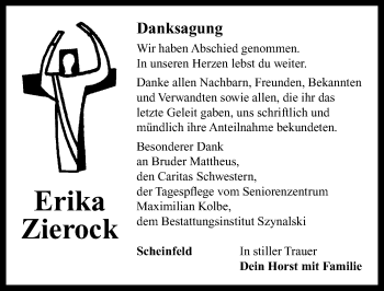 Traueranzeige von Erika Zierock von Neustadt/ Scheinfeld/ Uffenheim