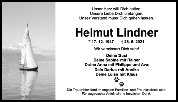 Traueranzeige von Helmut Lindner von Ansbach