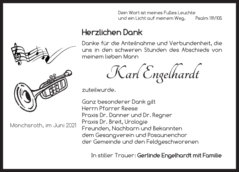  Traueranzeige für Karl Engelhardt vom 03.07.2021 aus Dinkelsbühl/ Feuchtwangen