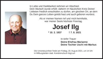 Traueranzeige von Josef Ilg von Dinkelsbühl/ Feuchtwangen