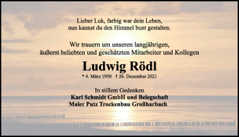 Traueranzeige von Ludwig Rödl von Rothenburg