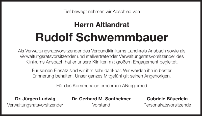  Traueranzeige für Rudolf Schwemmbauer vom 18.01.2022 aus GE