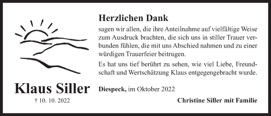 Traueranzeige von Klaus Siller von Neustadt/ Scheinfeld/ Uffenheim