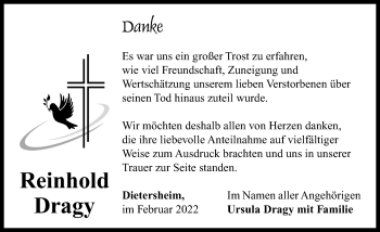 Traueranzeige von Reinhold Dragy von Neustadt/ Scheinfeld/ Uffenheim