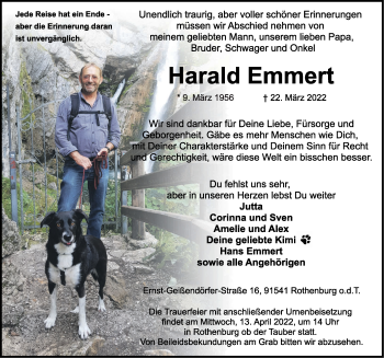 Traueranzeige von Harald Emmert von Rothenburg