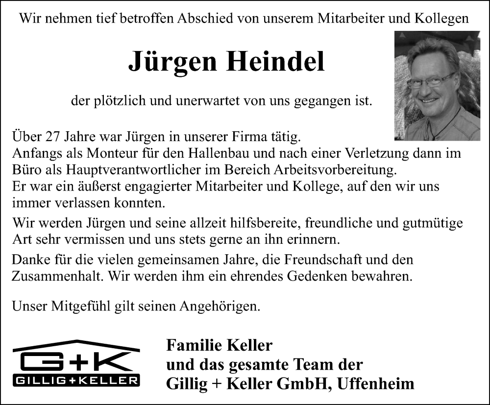  Traueranzeige für Jürgen Heindel vom 25.06.2022 aus Neustadt/ Scheinfeld/ Uffenheim