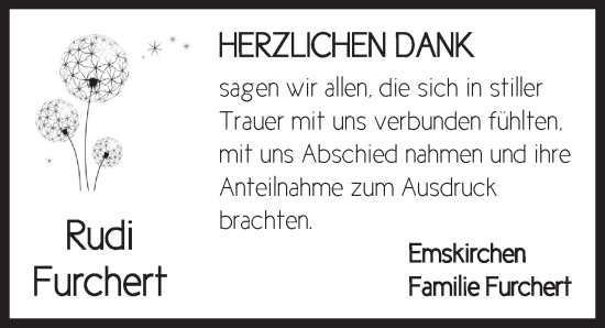 Traueranzeige von Rudi Furchert von Neustadt/ Scheinfeld/ Uffenheim