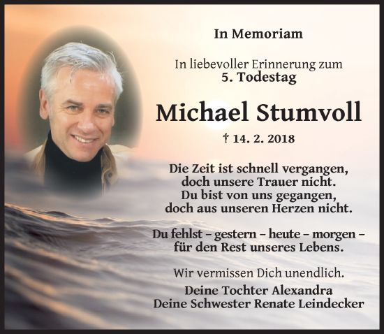 Traueranzeige von Michael Stumvoll von Ansbach