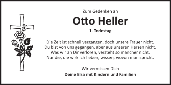 Traueranzeige von Otto Heller von Dinkelsbühl/ Feuchtwangen