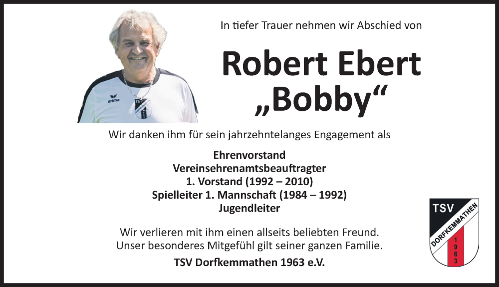 Traueranzeige für Robert Ebert vom 19.04.2024 aus Dinkelsbühl/ Feuchtwangen