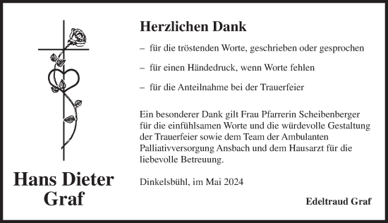 Traueranzeige von Hans Graf von Dinkelsbühl/ Feuchtwangen